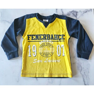 Fenerbahce Sweatshirt Boys 3 Yellow 1907 College Football Soccer Rugby‎ Shirt
